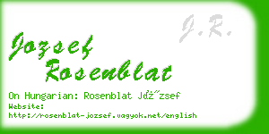 jozsef rosenblat business card